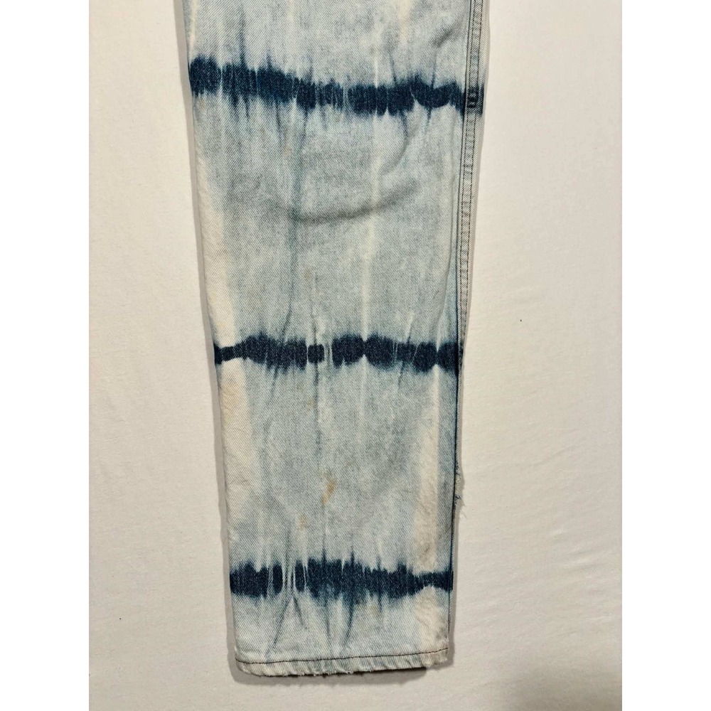 Vintage Levis SilverTab Loose Bleached Tie Dye Striped Jeans Men 30x34 90s Denim - Picture 16 of 16